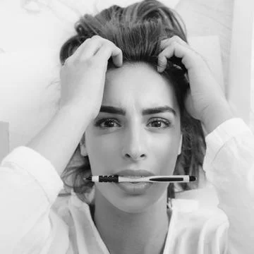 Creative block panic attack stress disturbed 스톡 사진