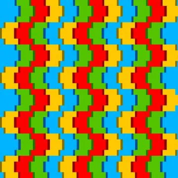 Creative block pattern background Illustrazione stock