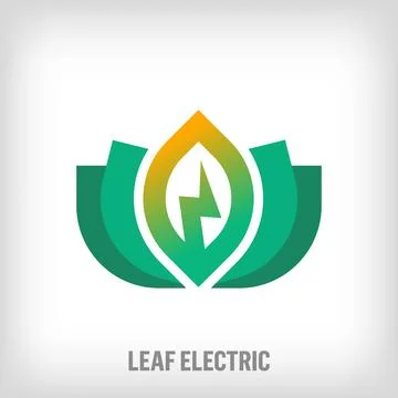 Creative blooming electric lightning logo. Stock Illustration