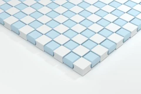 Creative blue and white cubes background, 3d rendering. 写真素材