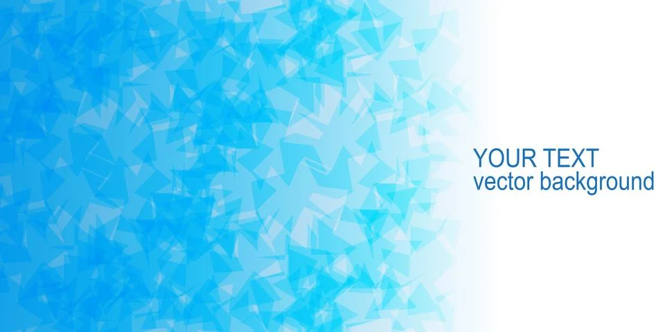 Creative blue background with triangle patterns and a space for a text Stock Illustration