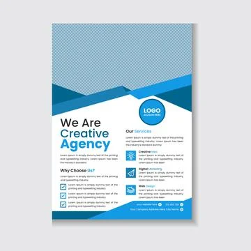Creative Blue Corporate Flyer Template Illustrazione stock