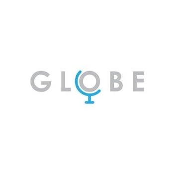 Creative blue globe logo design vector Stock Illustration