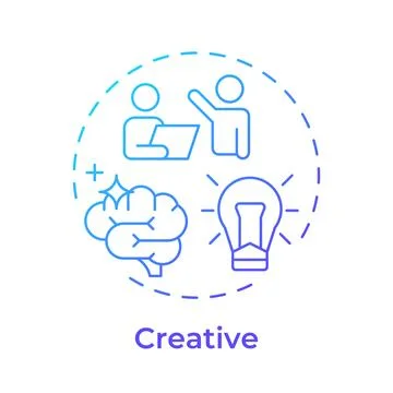 Creative blue gradient concept icon Stock Illustration