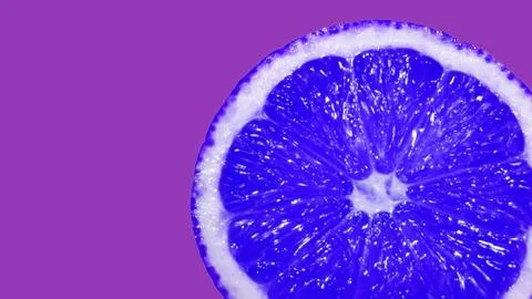 Creative blue lemon closeup Stock-Fotos