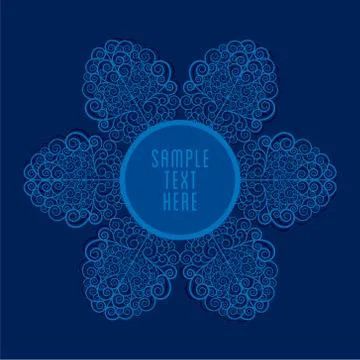 Creative blue royal label or banner design vector Illustration
