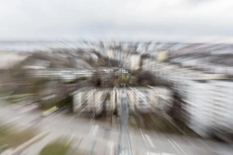 Creative blur with zoom effect. Abstract image of an office building. Space f Fotos de archivo