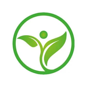 Creative Body Leaf Circle Logo Design Vector Symbol Illustration Illustrazione stock