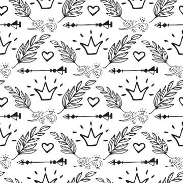 Creative boho style frames vector ethnic feathers arrows floral elements Stock Illustration