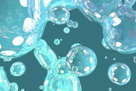 Creative bokeh soap shining slime abstract gradient background Stock Illustration