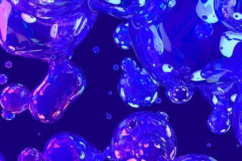 Creative bokeh soap shiny liquid abstract gradient background Stock Illustration