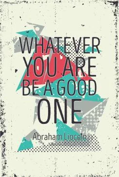 Creative bold abstract poster with quote Stock Illustration