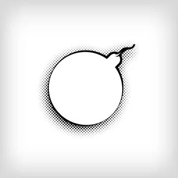 Creative bomb pop art dot design. Illustrazione stock
