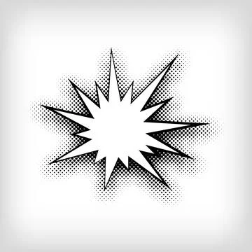 Creative bomb pop art dot design. Stock Illustration