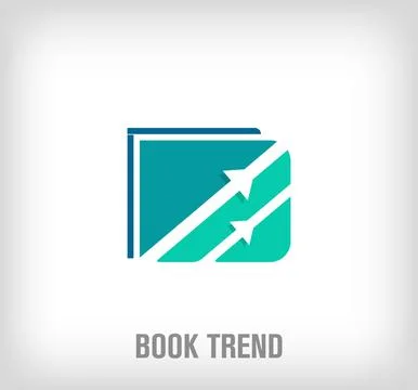 Creative book trend logo. Unique color transitions. Stock Illustration