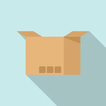 Creative box icon flat . Delivery package 库存插图