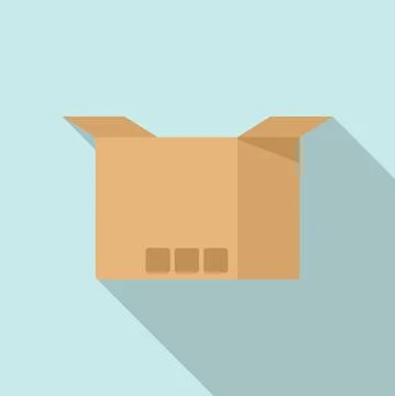 Creative box icon flat vector. Delivery package イラスト素材