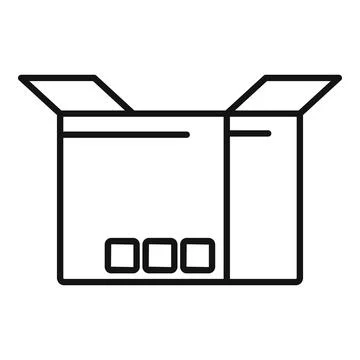 Creative box icon outline vector. Delivery package Stock Illustration