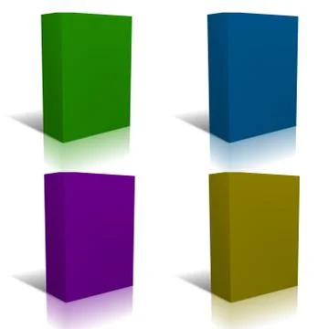 Creative box templates Stock Illustration