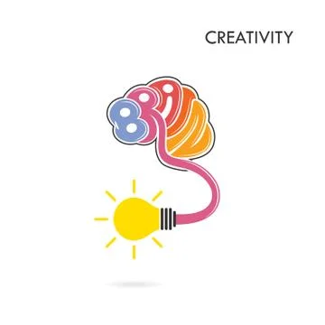 Creative brain abstract vector logo design template. Corporate business indus Stock Illustration