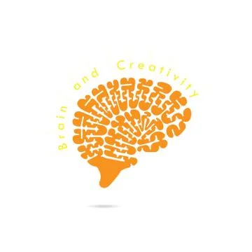 Creative brain abstract vector logo design template. Corporate business indus Stock Illustration