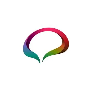 Creative brain and speech bubble icon Stock Illustration