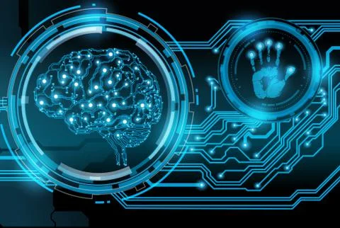 Creative brain concept background. Stock Illustration