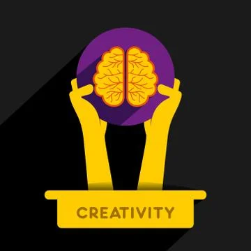 Creative brain creativity icon design concept vector Stock-Illustration