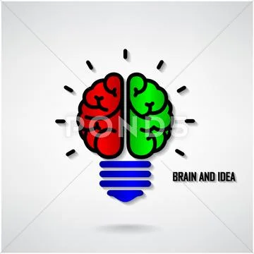 Creative brain idea concept background Stock Illustration