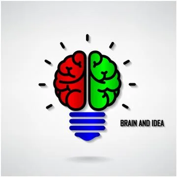 Creative brain idea concept background Stock Illustration