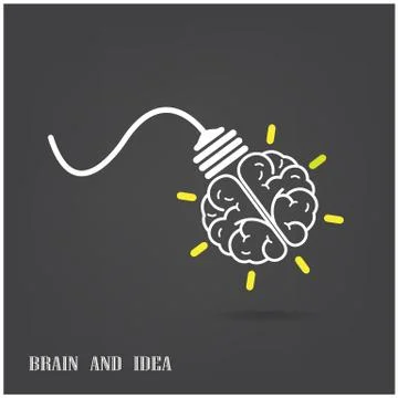 Creative brain idea concept background design Stock Illustration