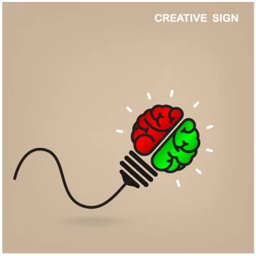 Creative brain idea concept background Stock Illustration