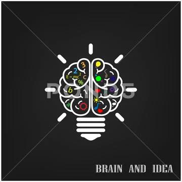Creative brain idea concept background design Stock Illustrationen