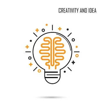 Creative Brain Idea Concept Background.Design for Poster Flyer Cover Brochure Stock Illustration