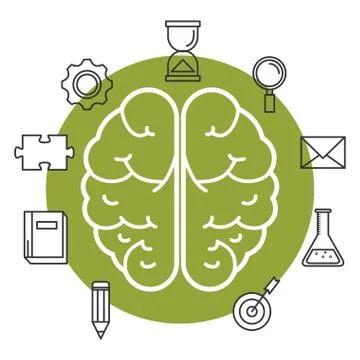 Creative brain idea concept Stock Illustration