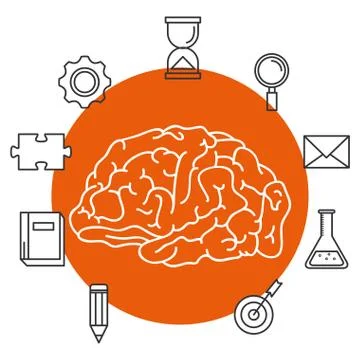 Creative brain idea concept Stock Illustration