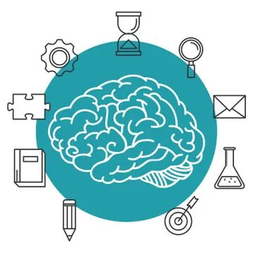 Creative brain idea concept Stock Illustration