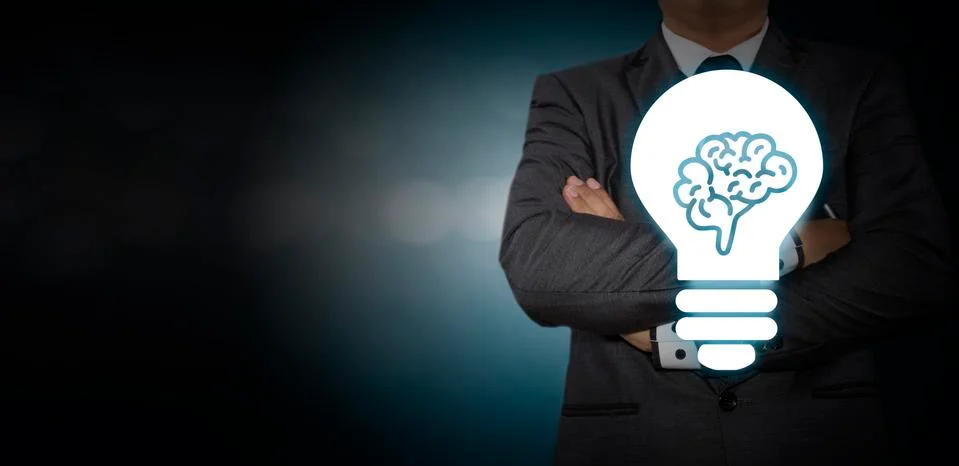 Creative brain Idea concept Stock Photos