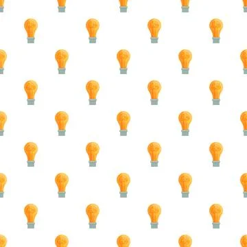 Creative brain light bulb innovation seamless pattern Illustrazione stock