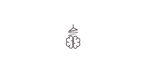Creative Brain Lightbulb Idea Line Icon Animation Stock Footage 346743651