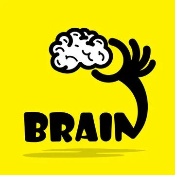 Creative brain sign idea,flat design.Concept of ideas inspiration, innovation Stock Illustration