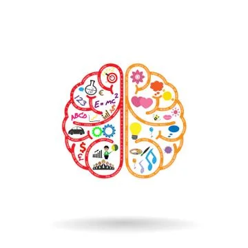 Creative brain sign Stock Illustration