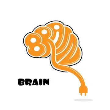 Creative brain sign Stock Illustration