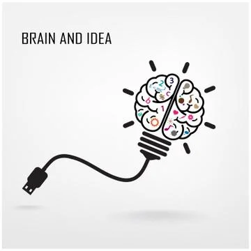 Creative brain symbol Stock Illustration