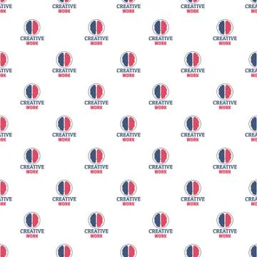 Creative brain work pattern seamless Illustrazione stock