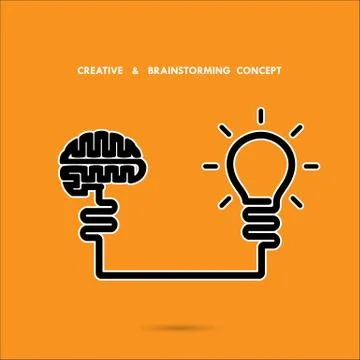 Creative brainstorm concept ,business and education idea, innovation and solu Stock Illustration
