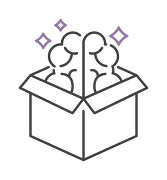 Creative brainstorm icon idea concept background design business abstract vector Stock Illustration