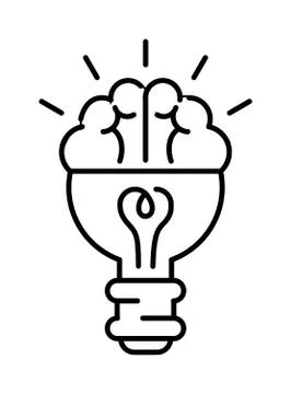 Creative brainstorm icon idea concept background design business abstract vector Stock Illustration