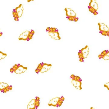 Creative brainstorm isometric icon seamless pattern イラスト素材
