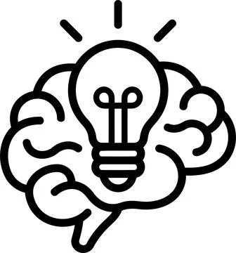 Creative Brainstorming Concept Illustration Featuring a Minimalist Line Art.. Stock Illustration